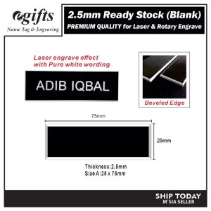 Papan Nametag Kosong, Name Tag Blanks, Name Tag Base for Laser Engrave dan Rotary Engraving Machine